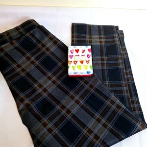 NWOT Christian Siriano "The Mad for Plaid"dark academia,career pants.